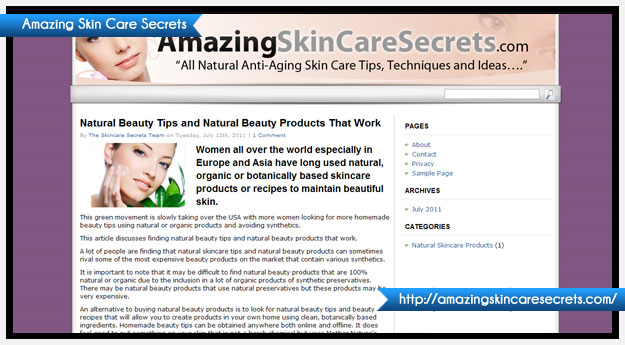 Amazing Skin Care Secrets 
